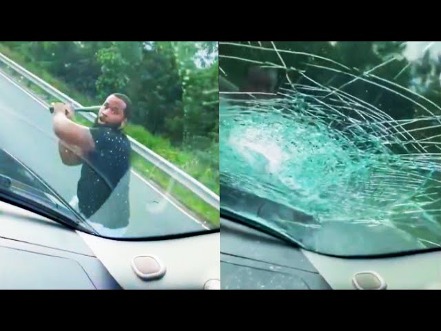 Angry Driver Smashes Windshield of Dad With 2 Sons in Car