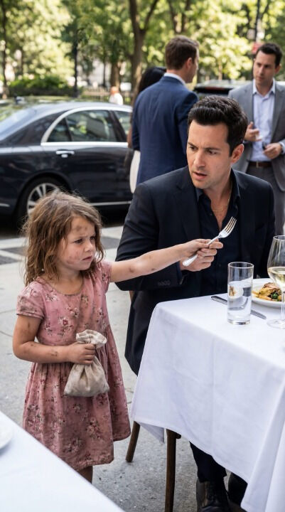 A Powerful Restaurant Owner Sat Down for a Private Dinner—Until a Soaked Little Girl Burst In and Begged Him Not to Take a Bite