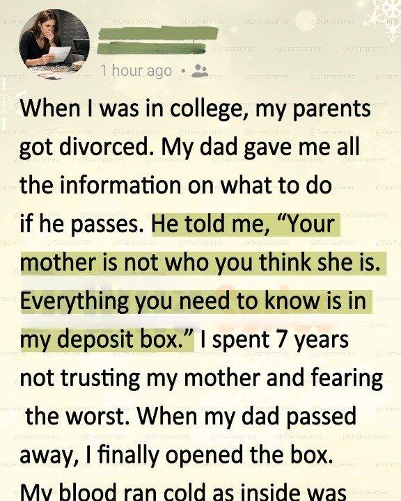 My Father Once Said My Mother Was Keeping a Secret—Seven Years Later, I Opened His Box and Everything Fell Apart