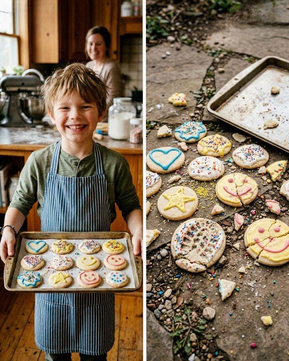 My 8-Year-Old Son Baked 200 Cookies for Charity – When Our Neighbor Destroyed Them, What Happened Next Left Her Speechless