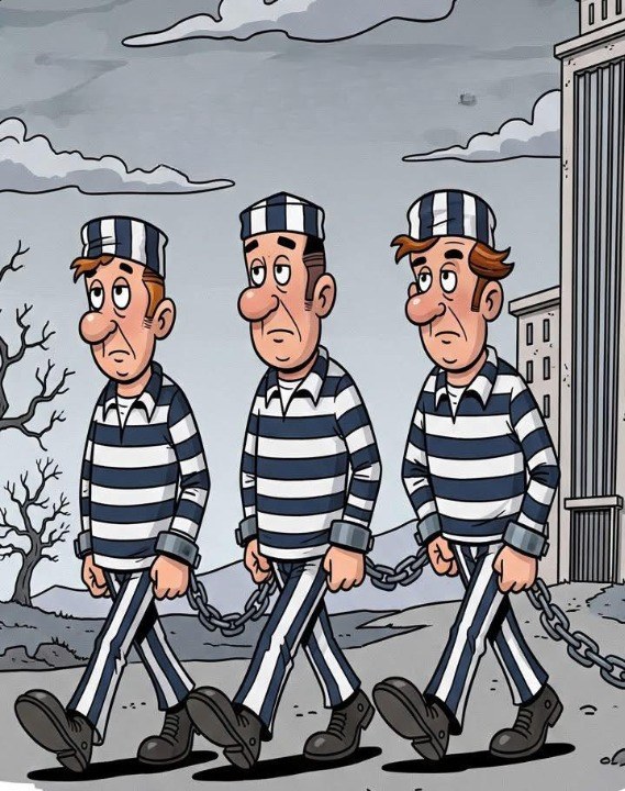 Three convicted men were being transported to prison.