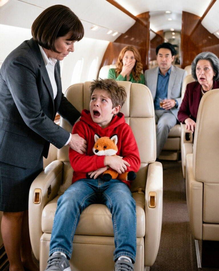 “You Can’t Sit In First Class,” A Veteran Flight Attendant Told A Quiet 6-Year-Old Boy Before Grabbing His Arm To Escort Him Away… But The Moment Another Crew Member Checked His Passenger Record And Went Pale, The Entire Cabin Realized This Child Wasn’t In The Wrong Seat At All.